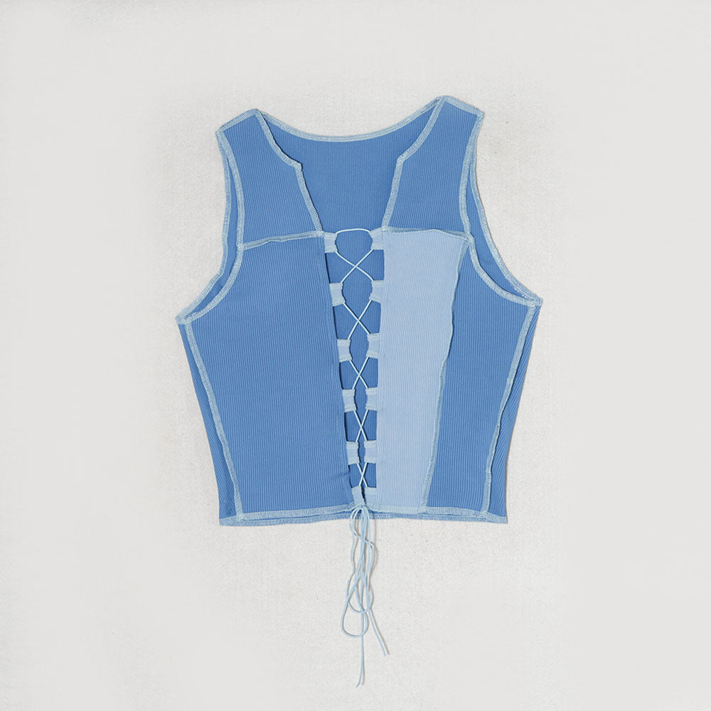 Débardeur Femme Bandage Cut Out Hole