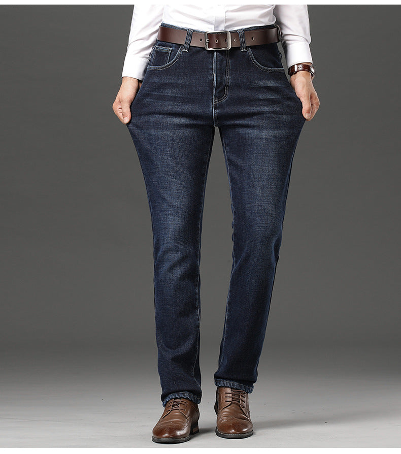 Jeans pour hommes épais et amples à la mode