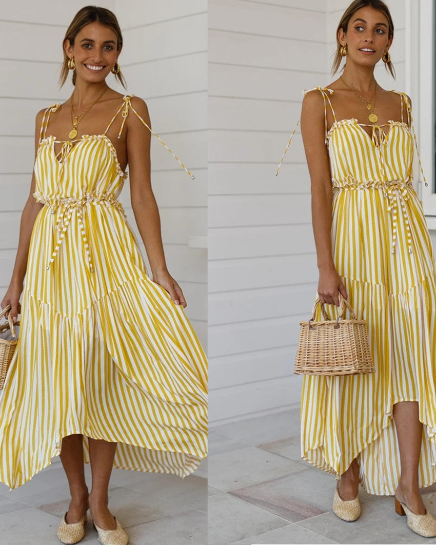 Striped Irregular Dress