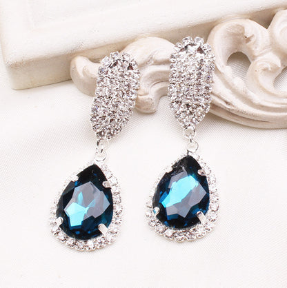 Boucles d'oreilles pendantes en cristal