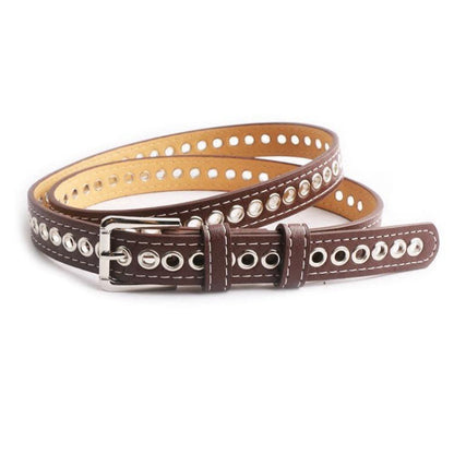 Women's All-match Belt With Full-hole Eye-catching Decoration