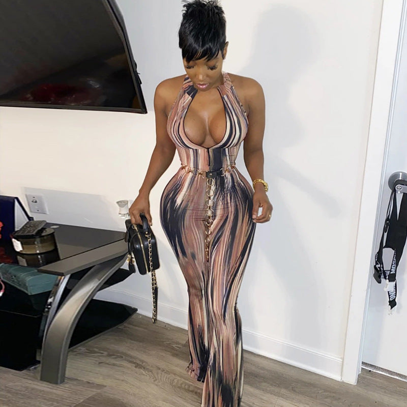 mono estampado halter