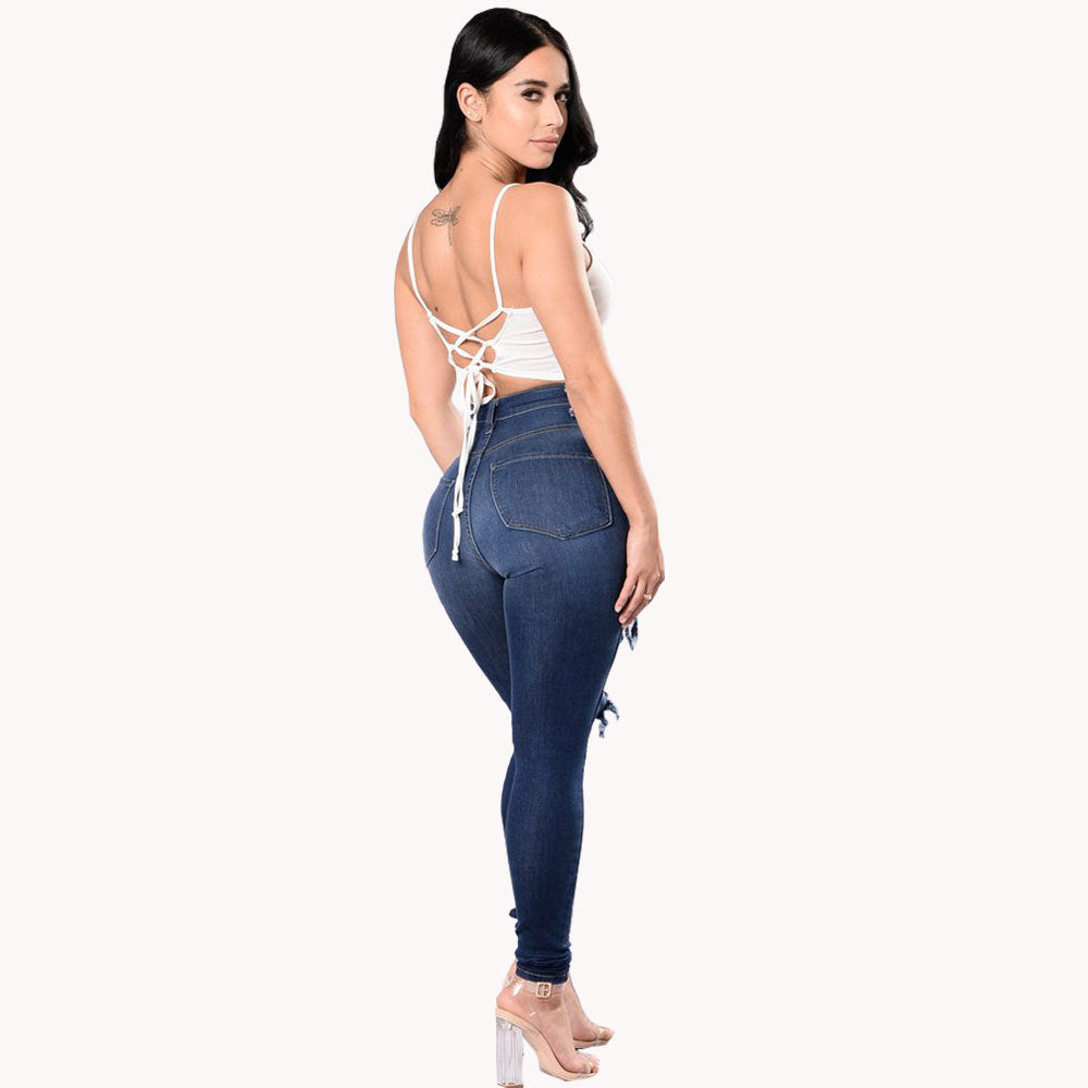 Jeans déchirés pour femmes 