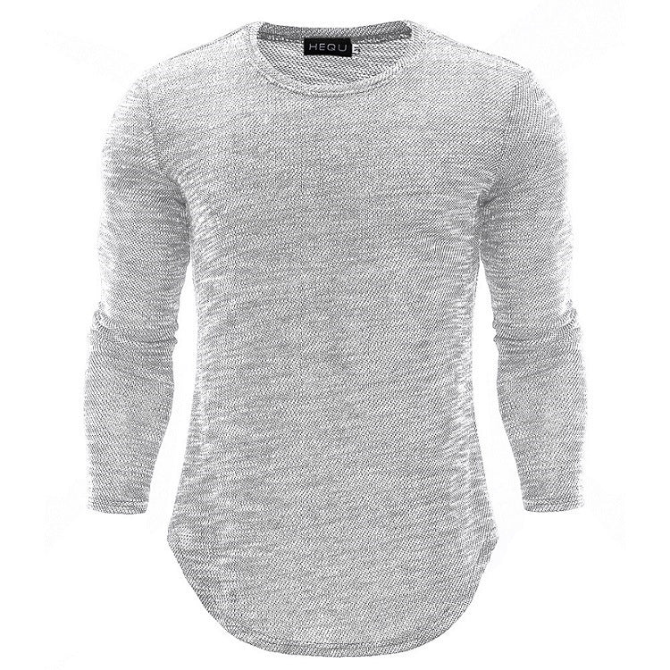 New Autumn And Winter Round Neck Slim Long-sleeved Men's T-shirt