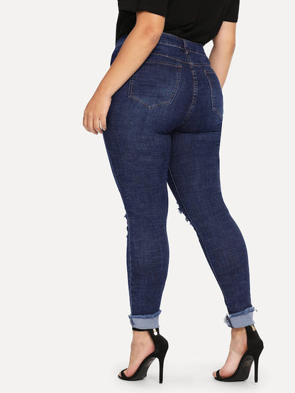 Women's Shredded Jeans