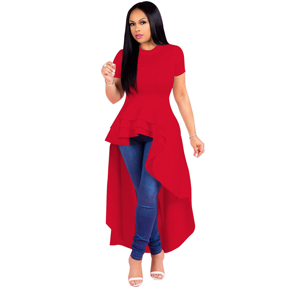 Robe de soirée à volants irrégulière pour femmes