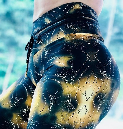 Pantalones de yoga con estampado de gotas de viento para mujer casual