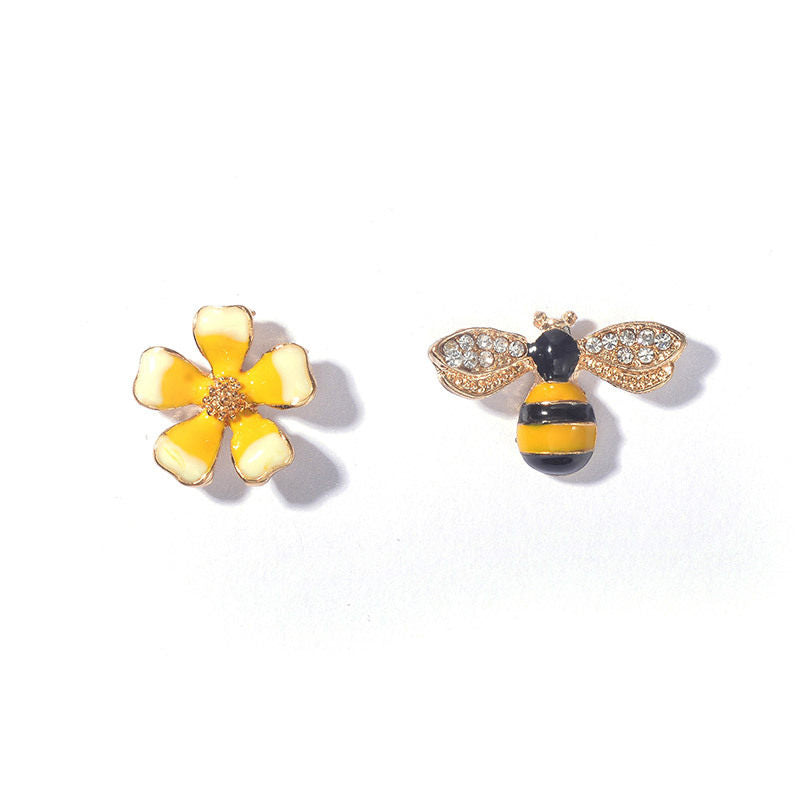 Boucles d'oreilles mignonnes de petite abeille de mode 