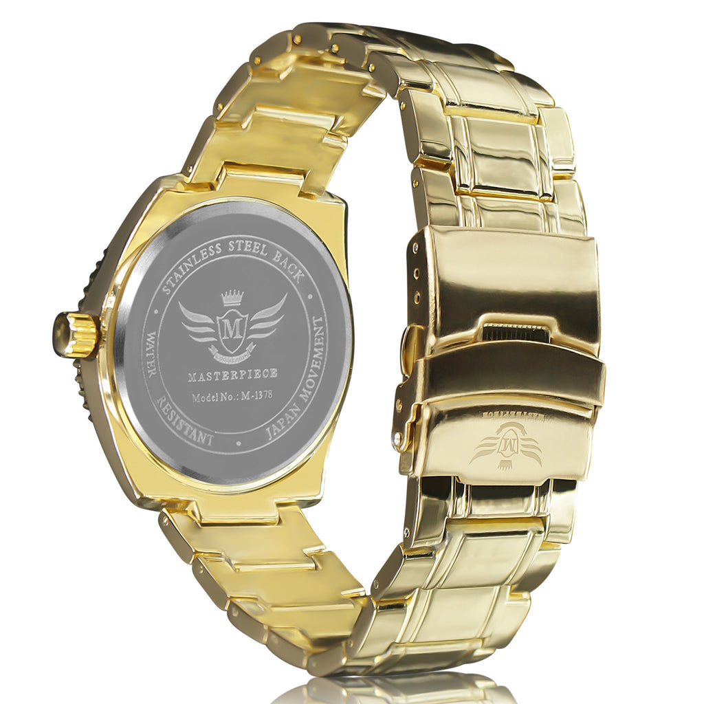 Reloj Masterpiece Classic de metal dorado
