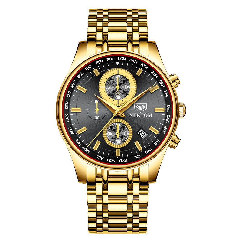 Men Fashion Multi-functional Waterproof Watch