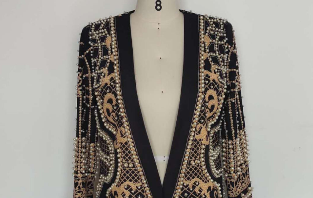 Chaqueta de traje acolchada Impresión de cuentas de burbujas Ropa de mujer