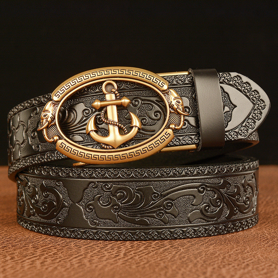 Ceinture de loisirs d'ancre personnalisée par boucle automatique de mode