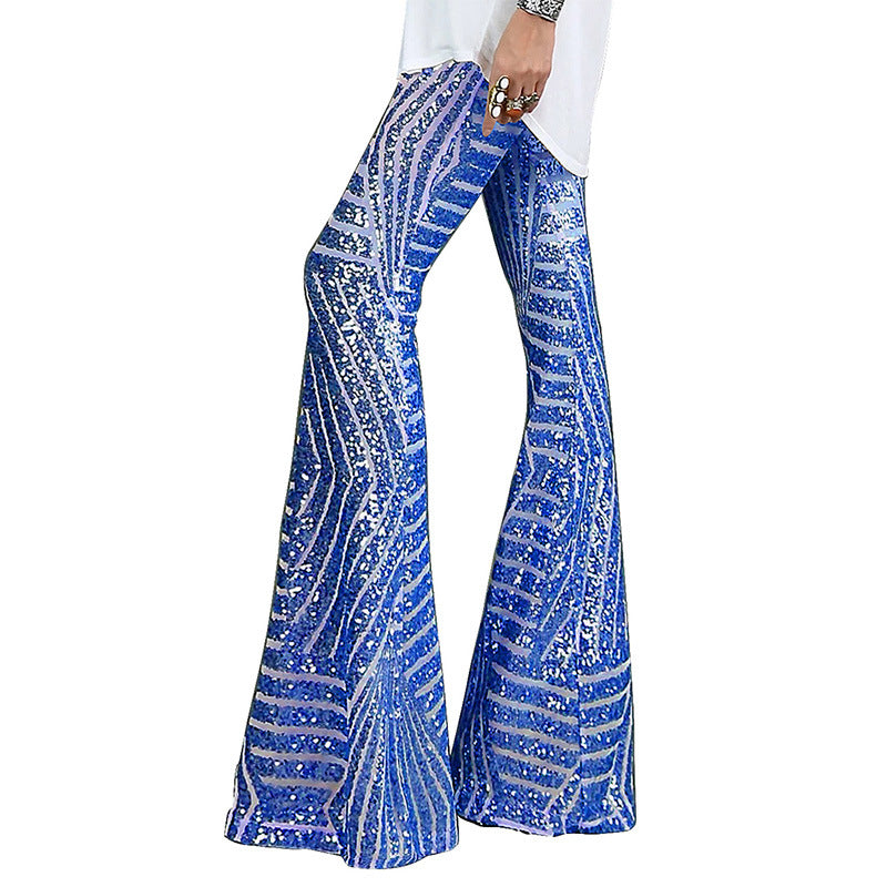 Pantalon droit ample à taille haute
