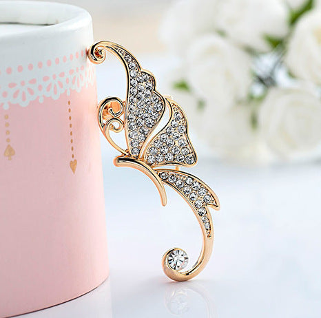 Women Full Diamond Butterfly Earrings