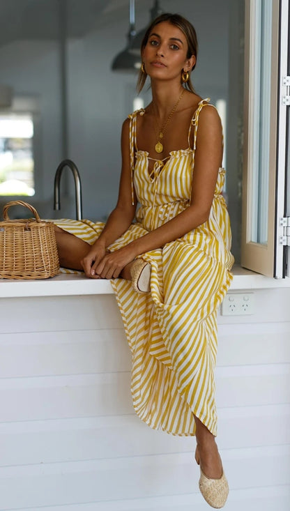 Striped Irregular Dress