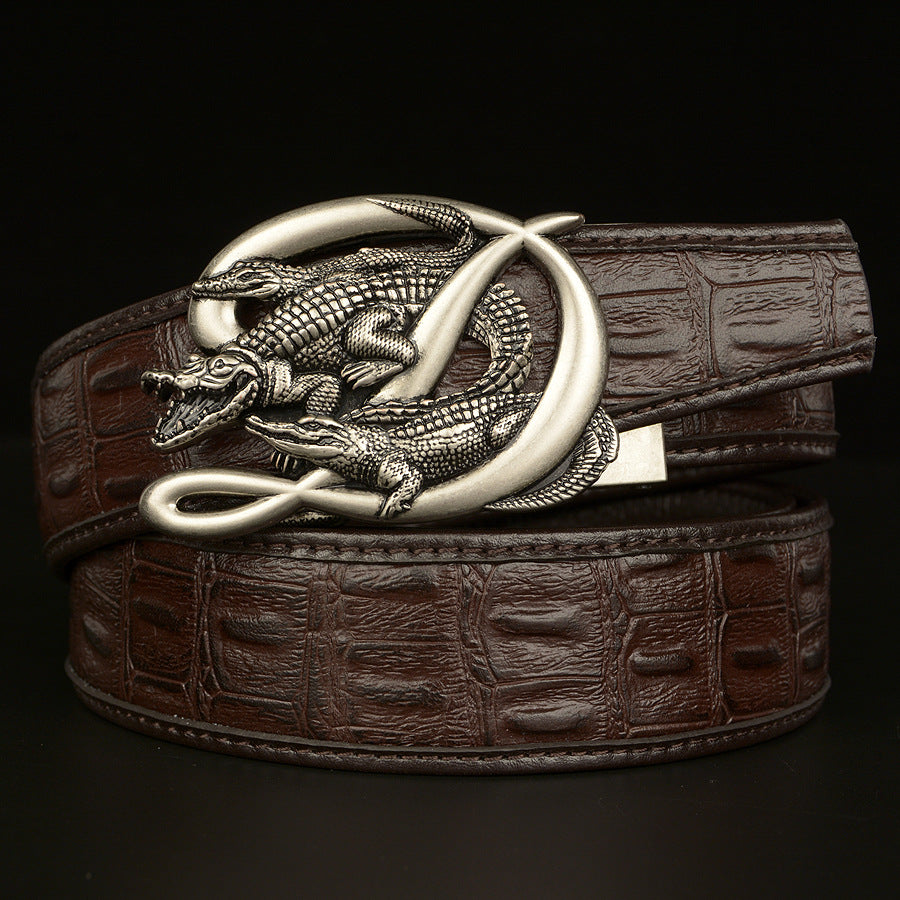 Crocodile Buckle Men Belt