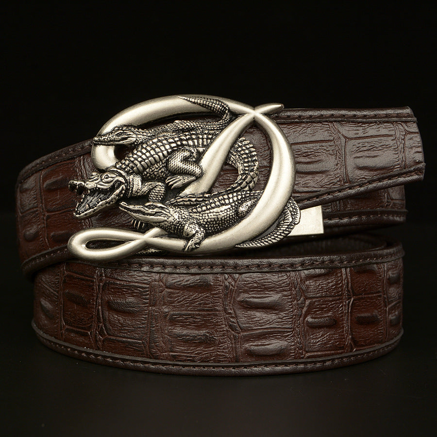Ceinture Homme Boucle Crocodile