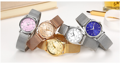 Women's Mesh Strap Waterproof Quartz Watch