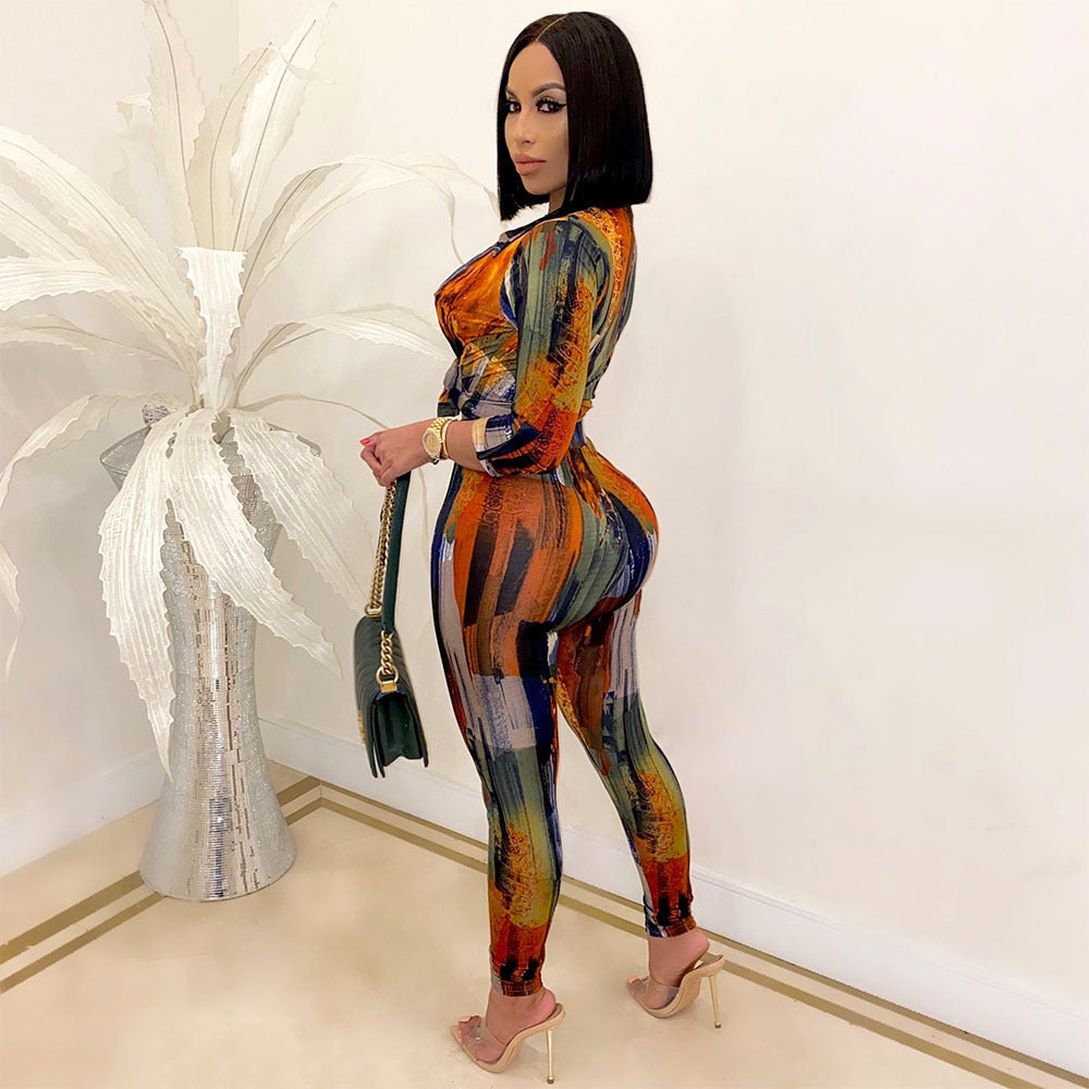 Cardigan moulant décontracté deux pièces femmes costume