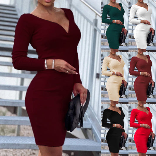 Women Casual Long Sleeve Dress