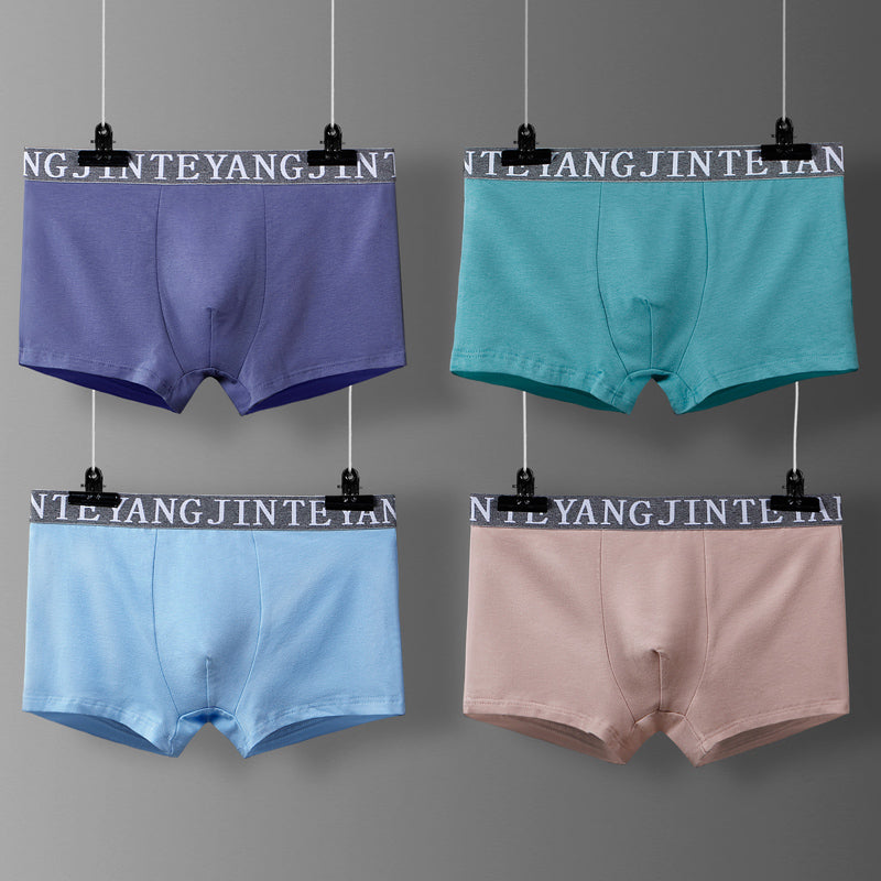 Sous-vêtement modal pour hommes en pur coton aux quatre coins respirant