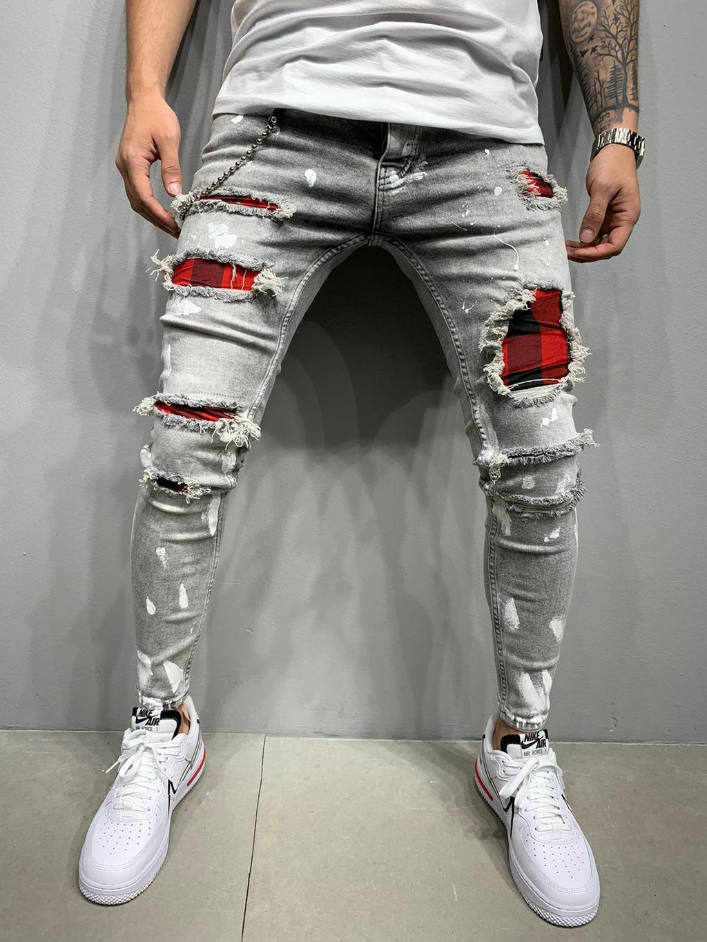 Jeans de peinture pour hommes