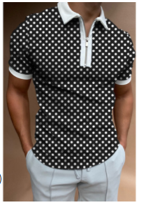 Men's Zipper Polo Shirt