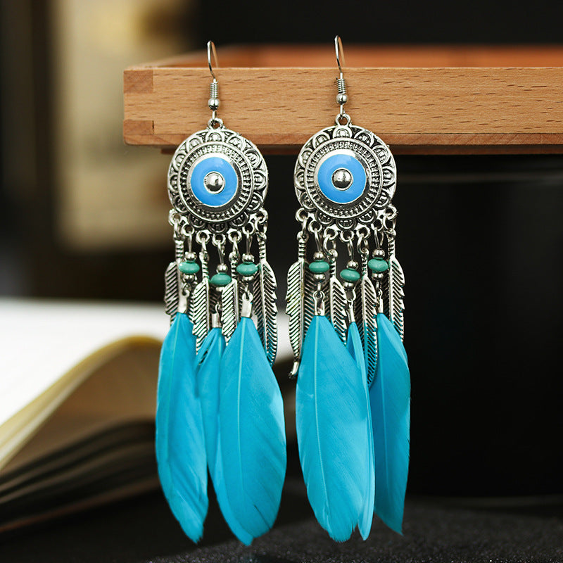 Pendientes borla hoja