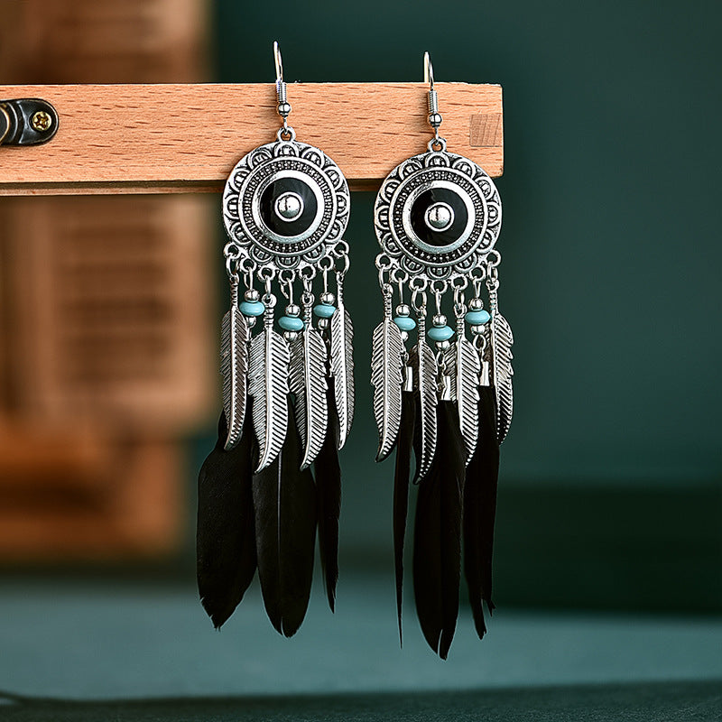 Boucles d'oreilles pampilles feuilles