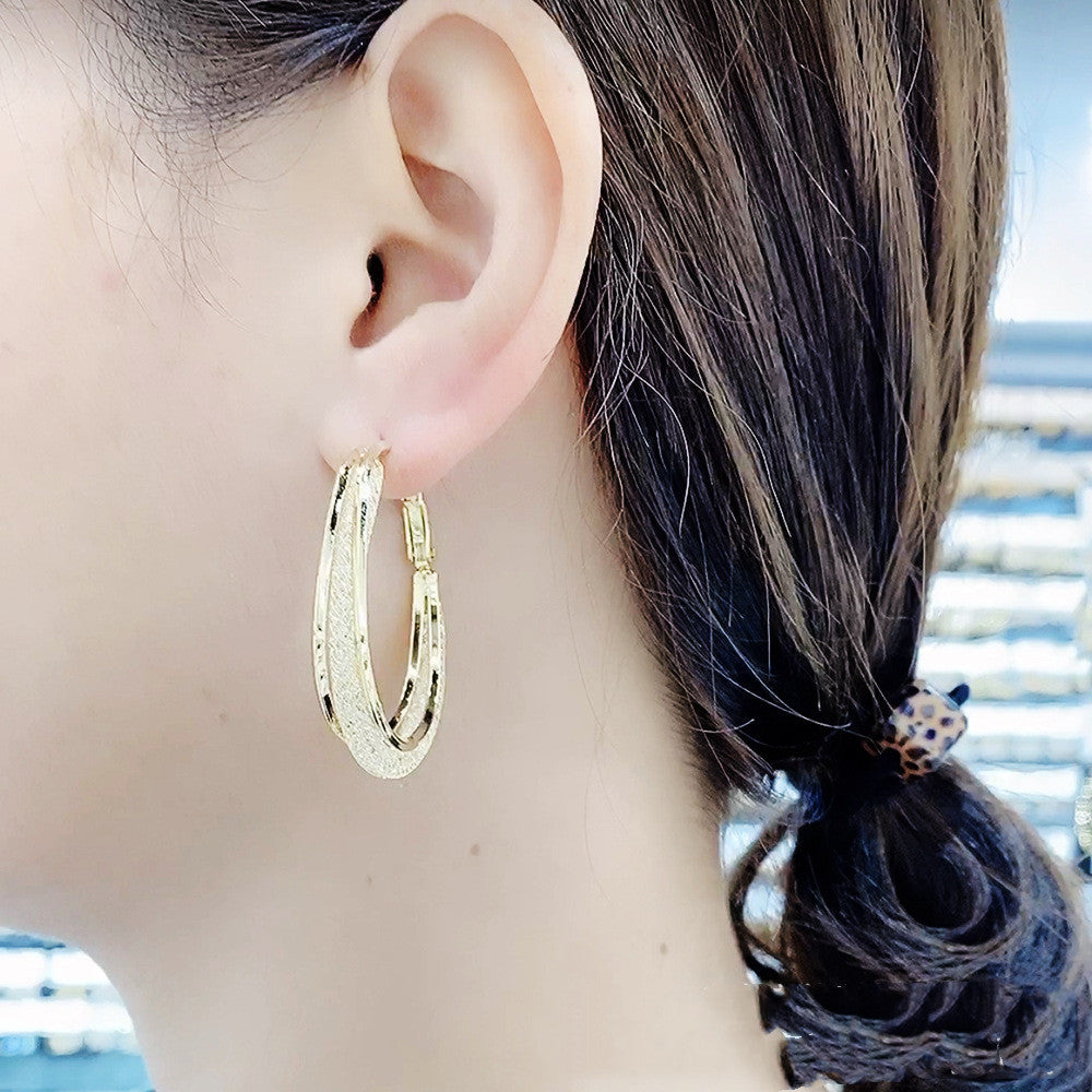 Boucle d'oreille de conception exagérée d'aiguille d'argent S925