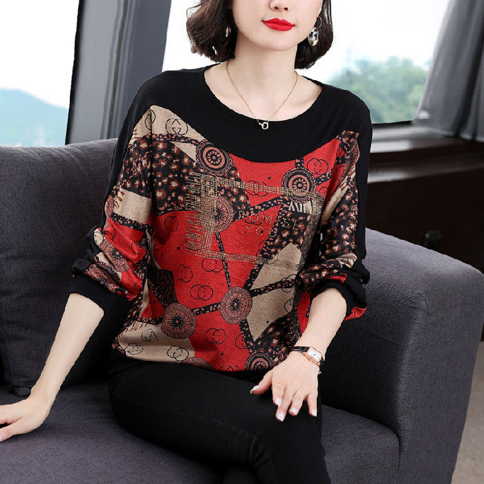 Women's Fashion Loose Long Sleeve Bottoming Shirt Top