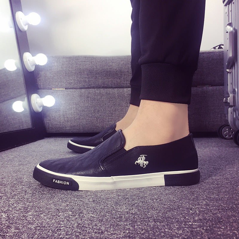 Zapatos informales transpirables de alta calidad para hombre, zapatos de cuero PU, informales, a la moda para hombre
