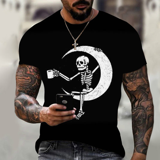 Camiseta con estampado de astronauta a la moda para hombre