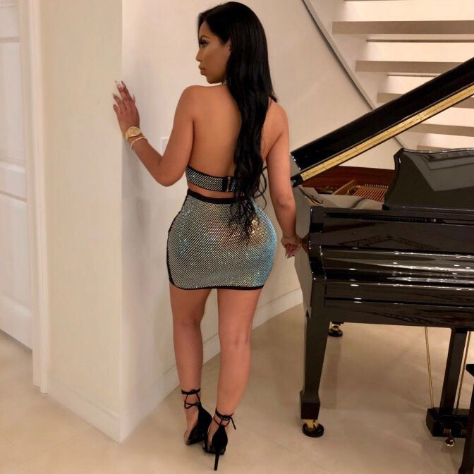 Robe à losanges à licou