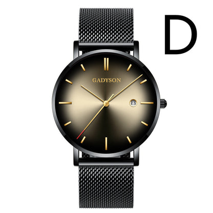 Men's Simple Color Steel Gradient Quartz Watch