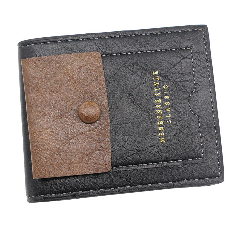 Men's Short Retro Large Capacity Fashion Casual Multi-card Wallet