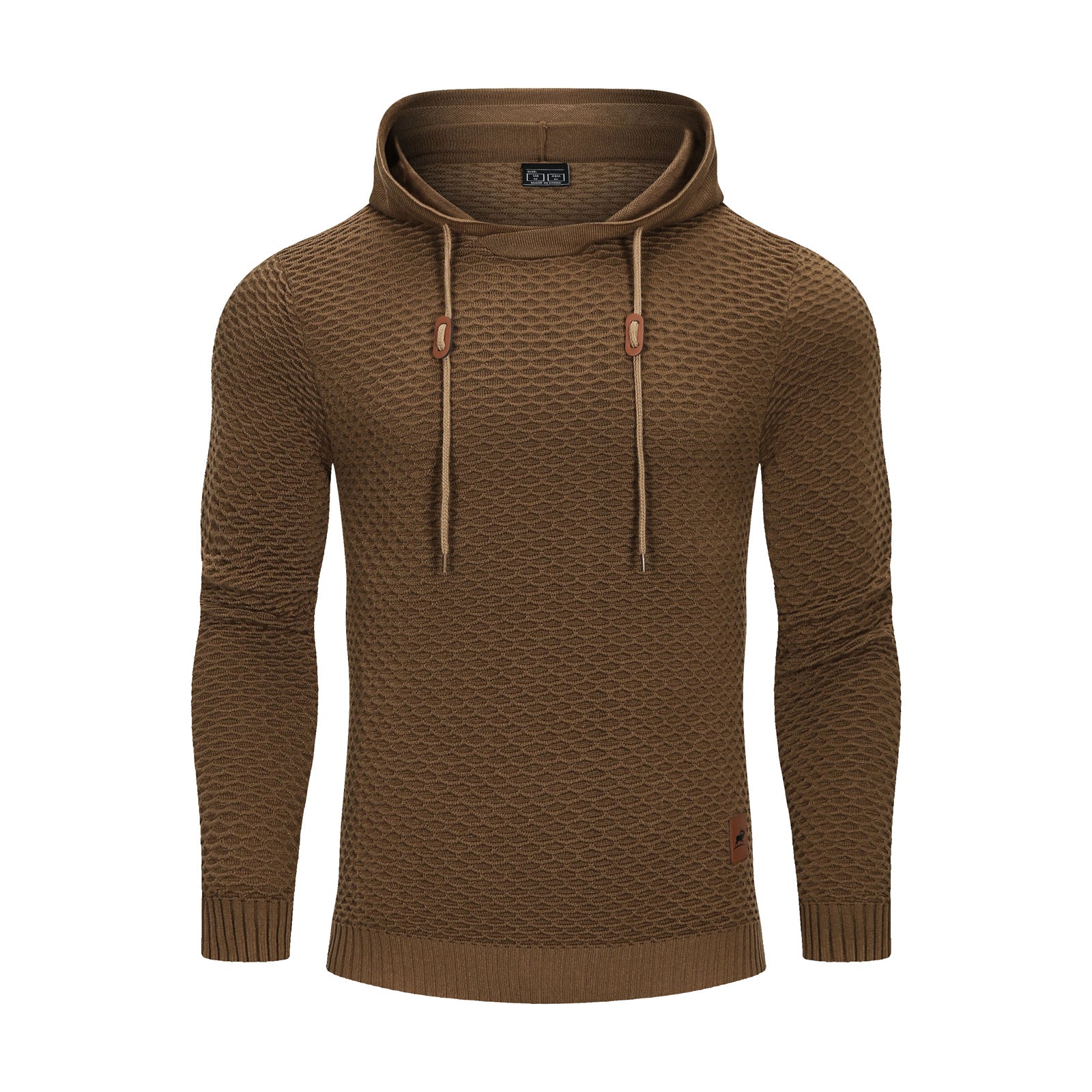 Motif 3D Sports Élastique Hommes Solide Couleur Casual Hoodies