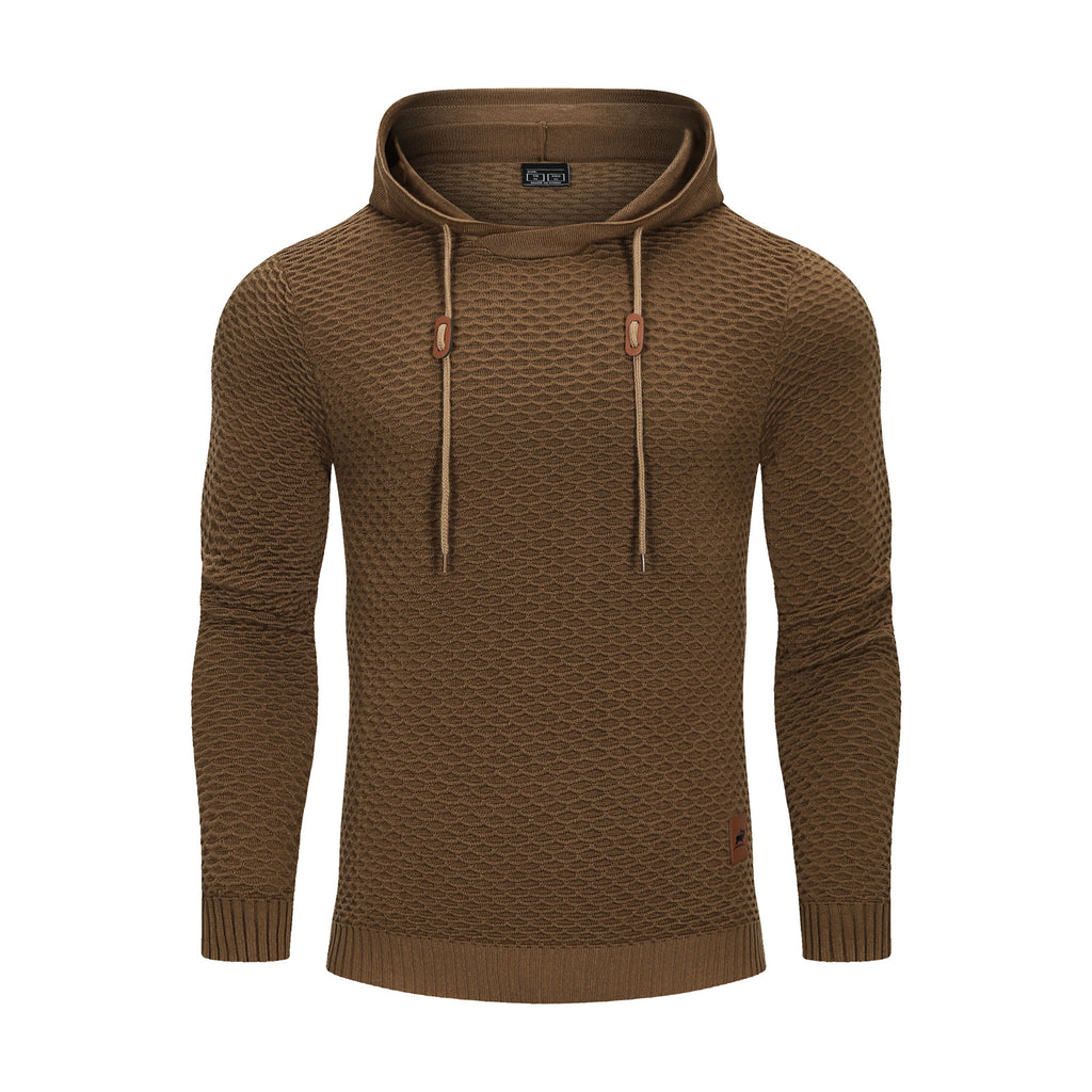 Patrón 3D Deportes Elástico Hombres Color sólido Casual Sudaderas con capucha