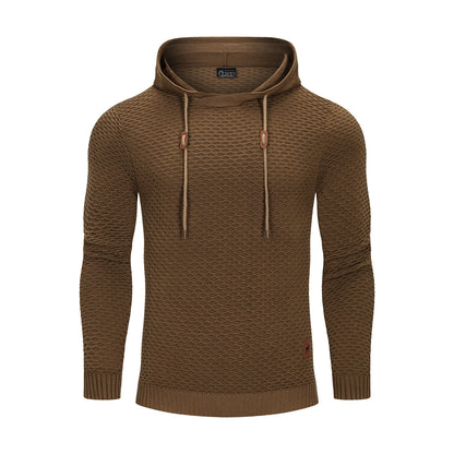 3D Pattern Sports Elastic Men Solid Color Casual Hoodies