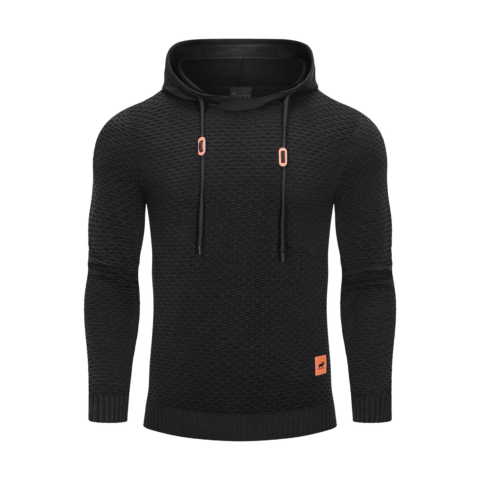 Motif 3D Sports Élastique Hommes Solide Couleur Casual Hoodies