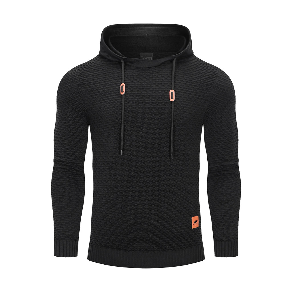 Patrón 3D Deportes Elástico Hombres Color sólido Casual Sudaderas con capucha