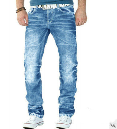 Pantalones de hombre casuales de pierna recta de hip-hop de línea abierta