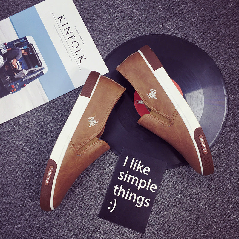 Zapatos informales transpirables de alta calidad para hombre, zapatos de cuero PU, informales, a la moda para hombre