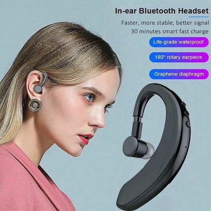 Bluetooth 5.0 Earpiece  Wireless Headset Earbuds Noise Cancelling