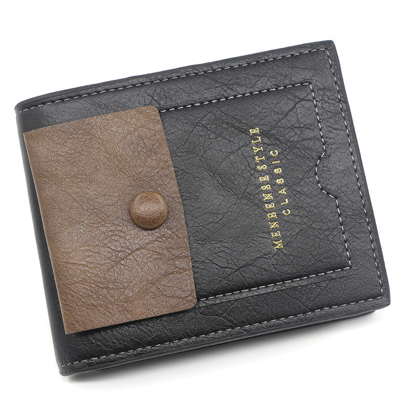 Men's Short Retro Large Capacity Fashion Casual Multi-card Wallet