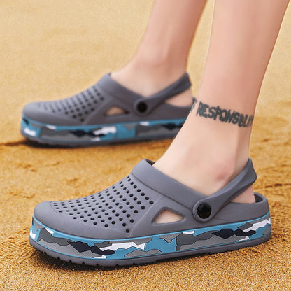 Mens Garden Clogs Mules Anti-Slip Water Shoes Breathable Sandals Outdoor Beach Shower Slippers