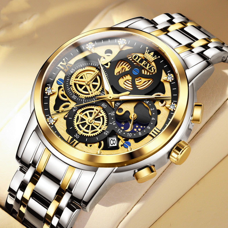 Men's Quartz Multifunctional Chronograph Watch