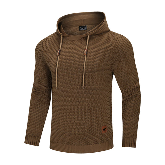 3D Pattern Sports Elastic Men Solid Color Casual Hoodies