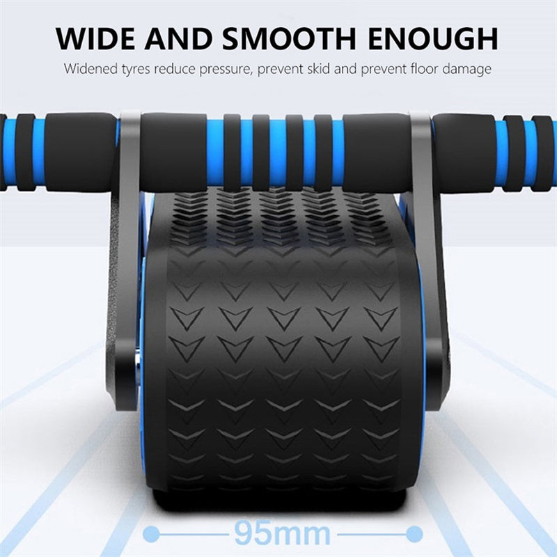 Automatic Rebound Ab Double Wheel Roller Waist Trainer Gym Sports Home Exercise Devices