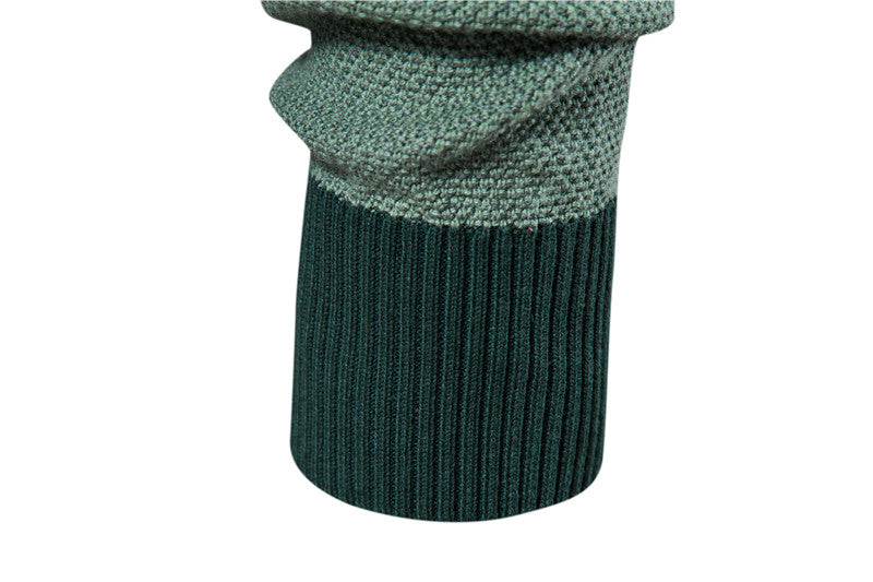 suéter de hombre de manga larga con costuras a rayas